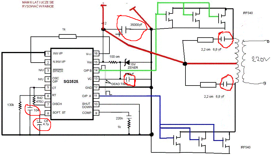 Przetwornica 12/230 V 500W - 3 - elektroda.pl