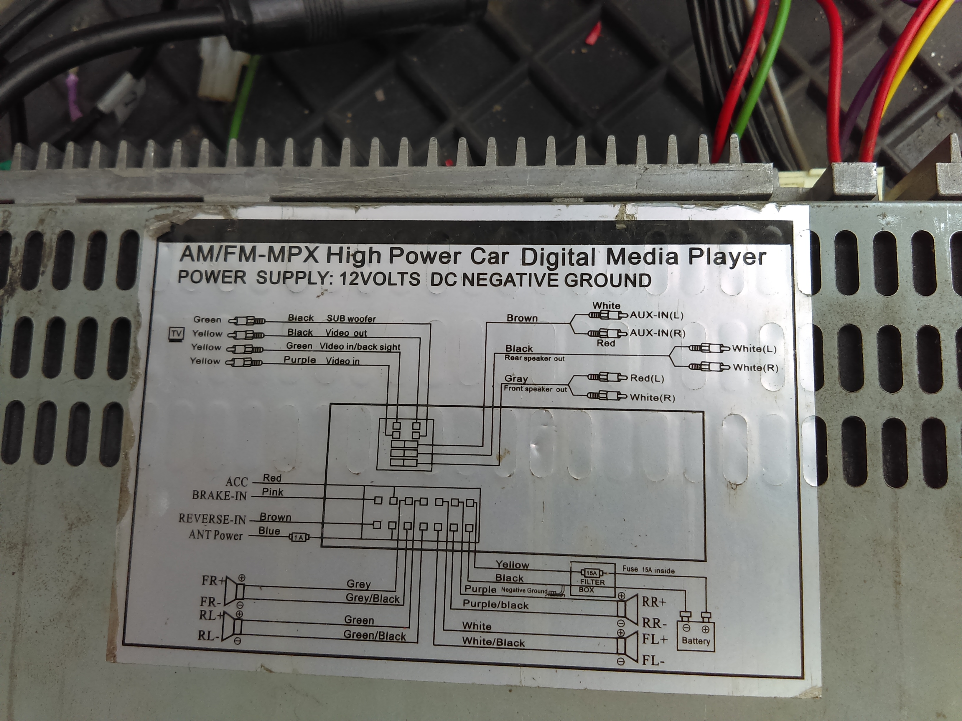 Jak podłączyć radio AM/FMMPX High Power Car Digital Media Player bez kostki?