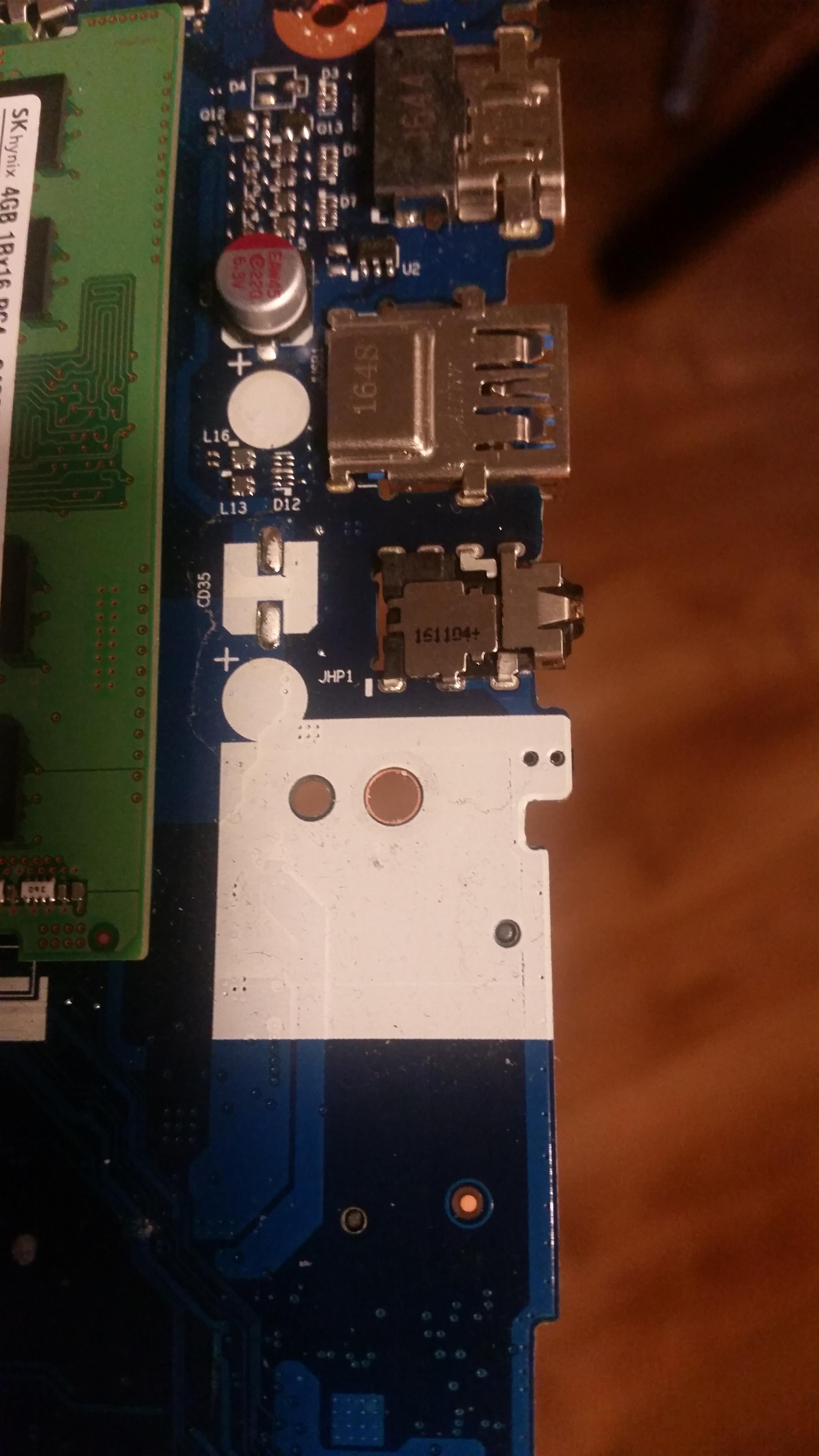 Lenovo ideapad 51015IKB uszkodzone gniazdo audio combo jack