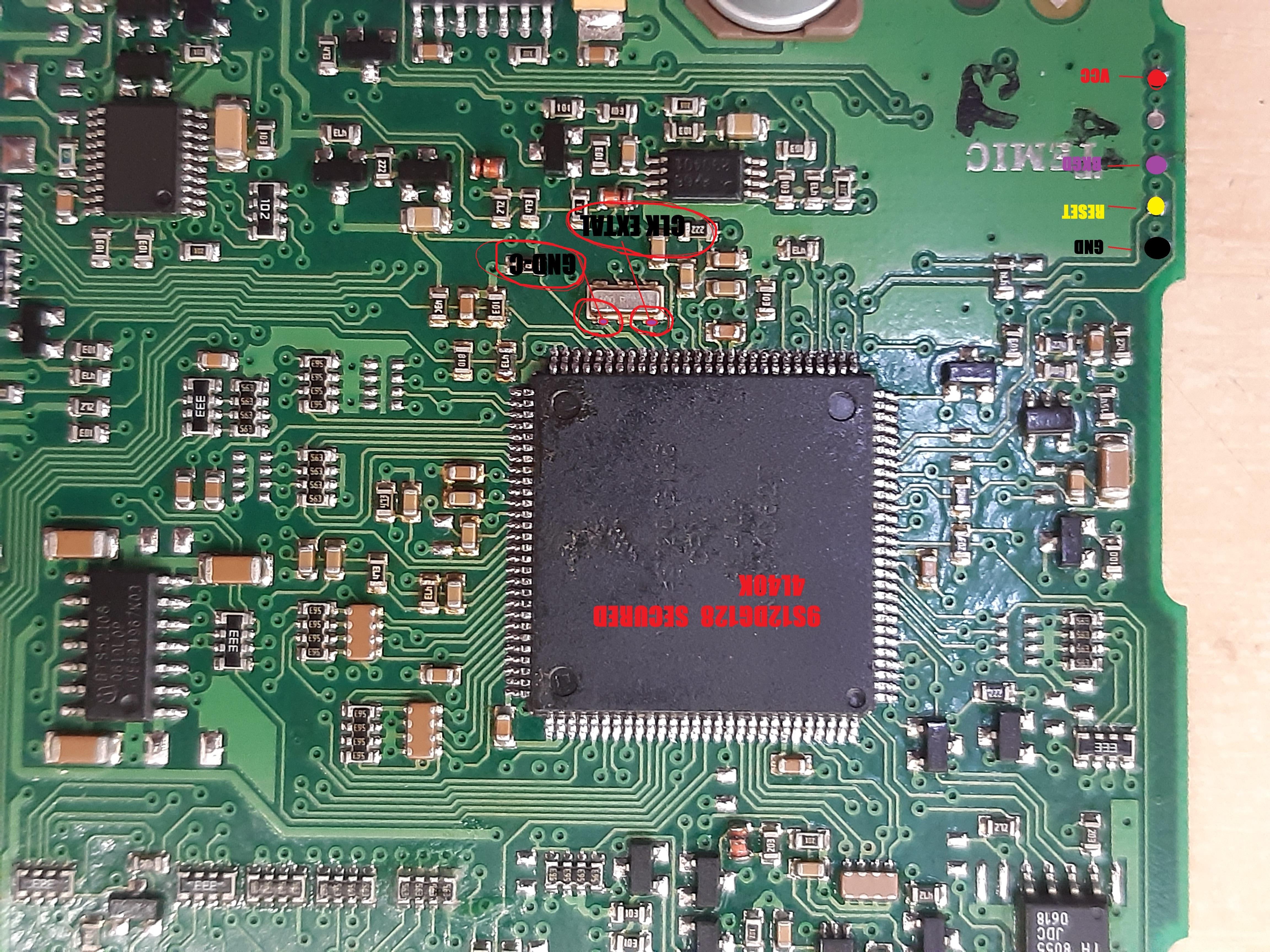 Pinout MC9S12DG128 maska 4L40K - Pinout MC9S12DG128 maska 4L40K odczyt dump