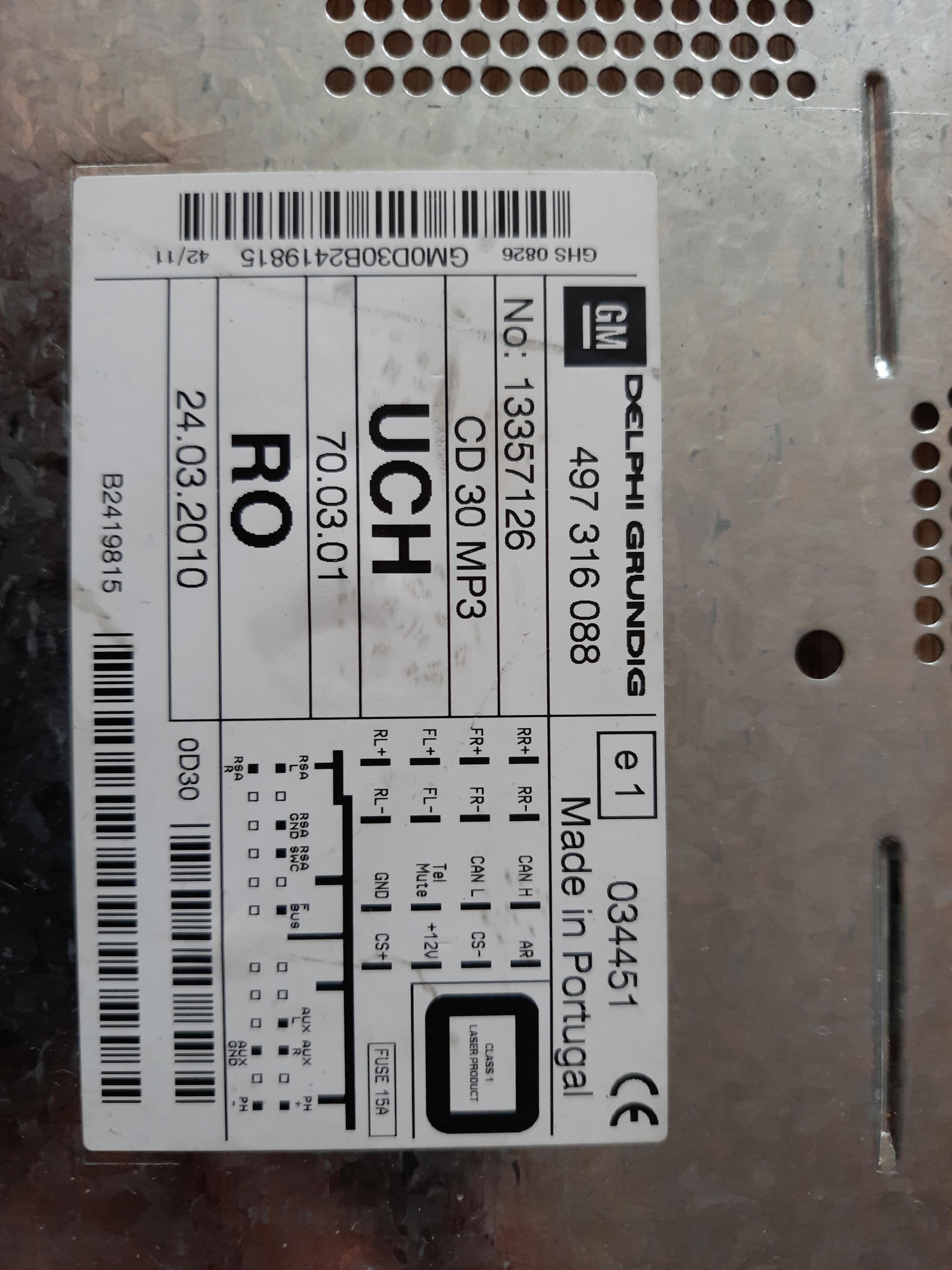 Odczyt par pass z pliku bin w CD30 MP3 Delphi - elektroda.pl