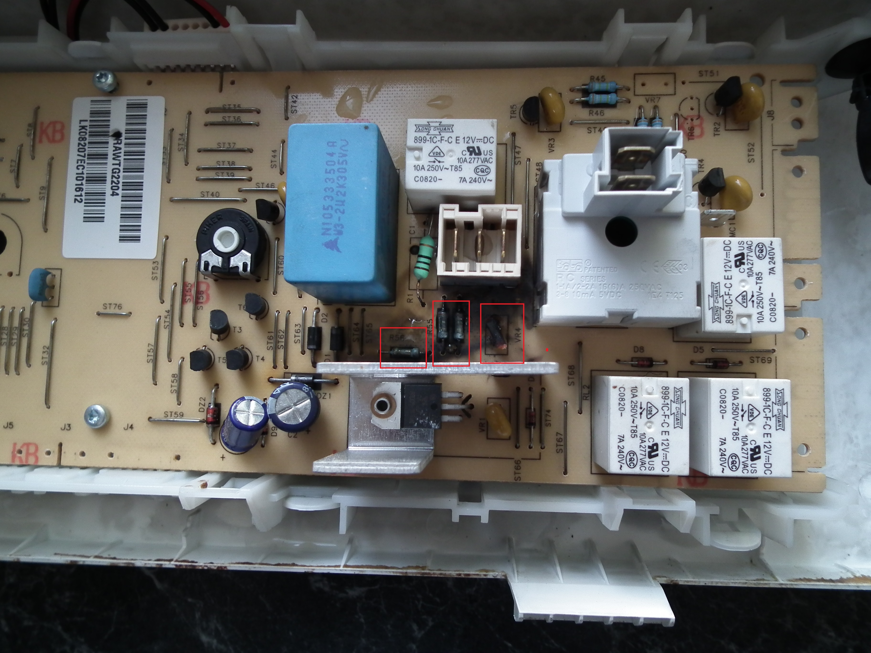 Mastercook PTD-96 - jakie parametry ma warystor TVR 07431 i rezystory?