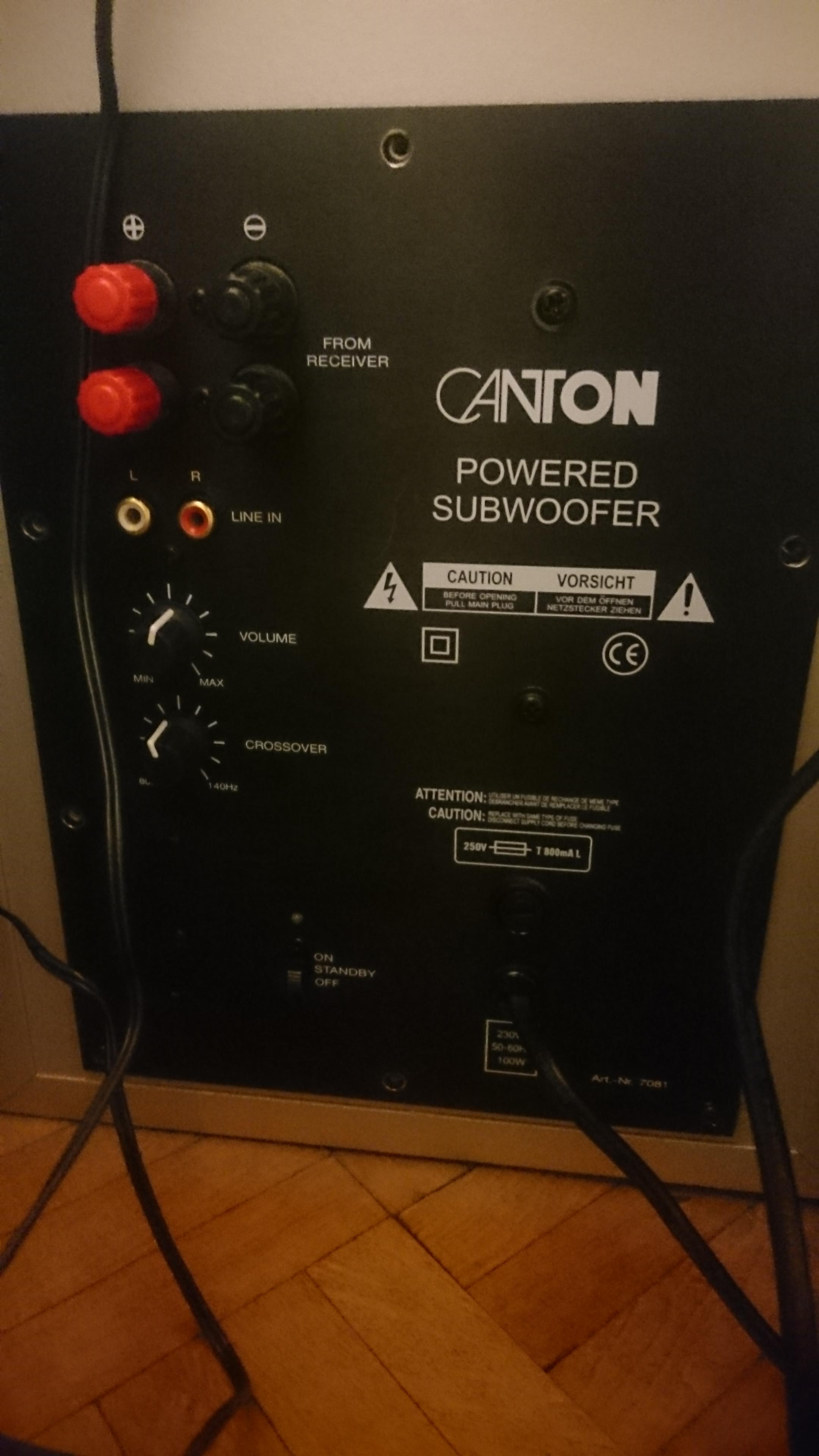 Subwoofer Canton CD 1 SC, TDA7296 Bardzo cicho gra / brak wzmocnienia