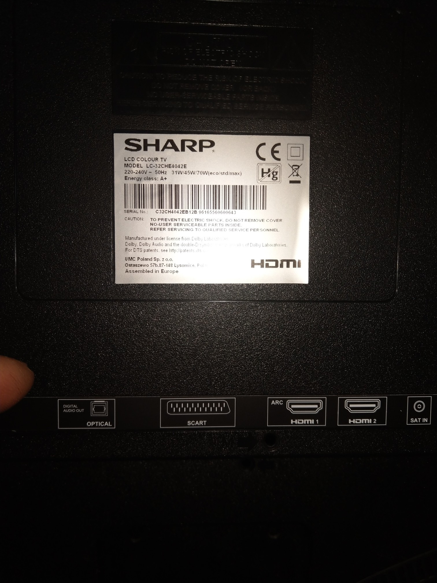 Szukam sprawdzonego wsadu do Sharp LC-32CHE4042E UF1 25Q64 - brak obrazu