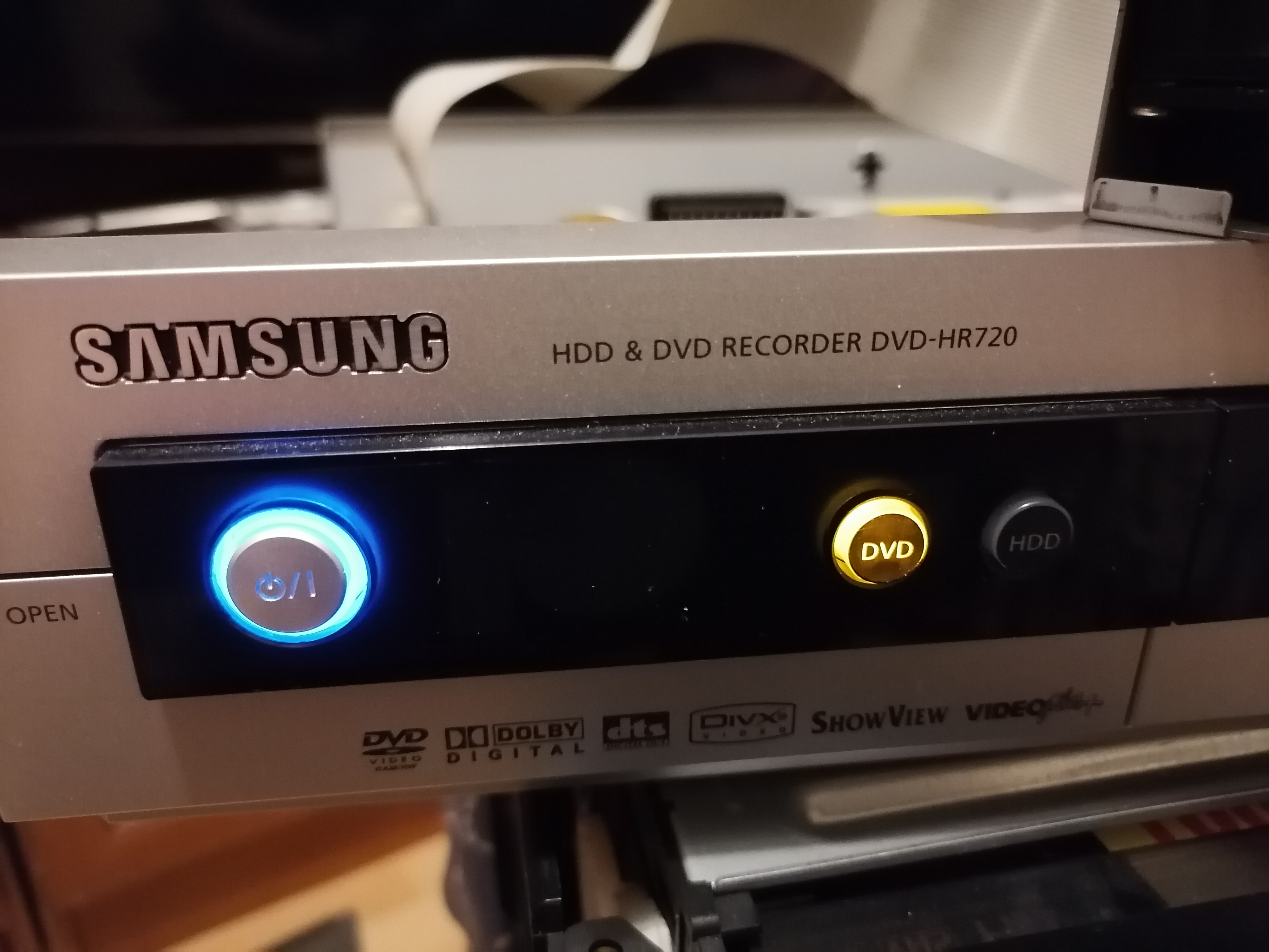 Nagrywarka DVD/HDD Samsung DVDHR720 możliwość zmiany taśmy dla
