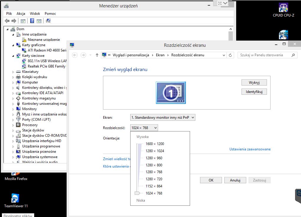 Re Brak obrazu komunikat "PC Cable not connected"