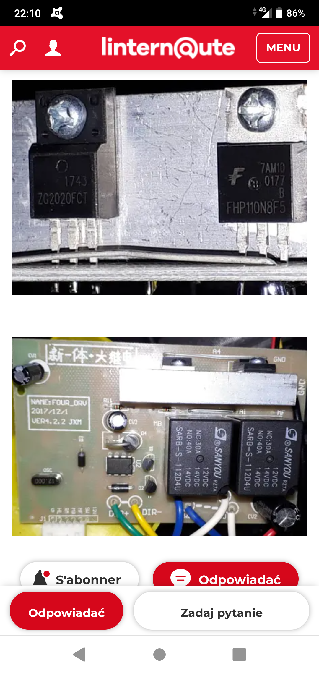 Zamiennik tranzystora zg2020fct do samochodu na akumulator