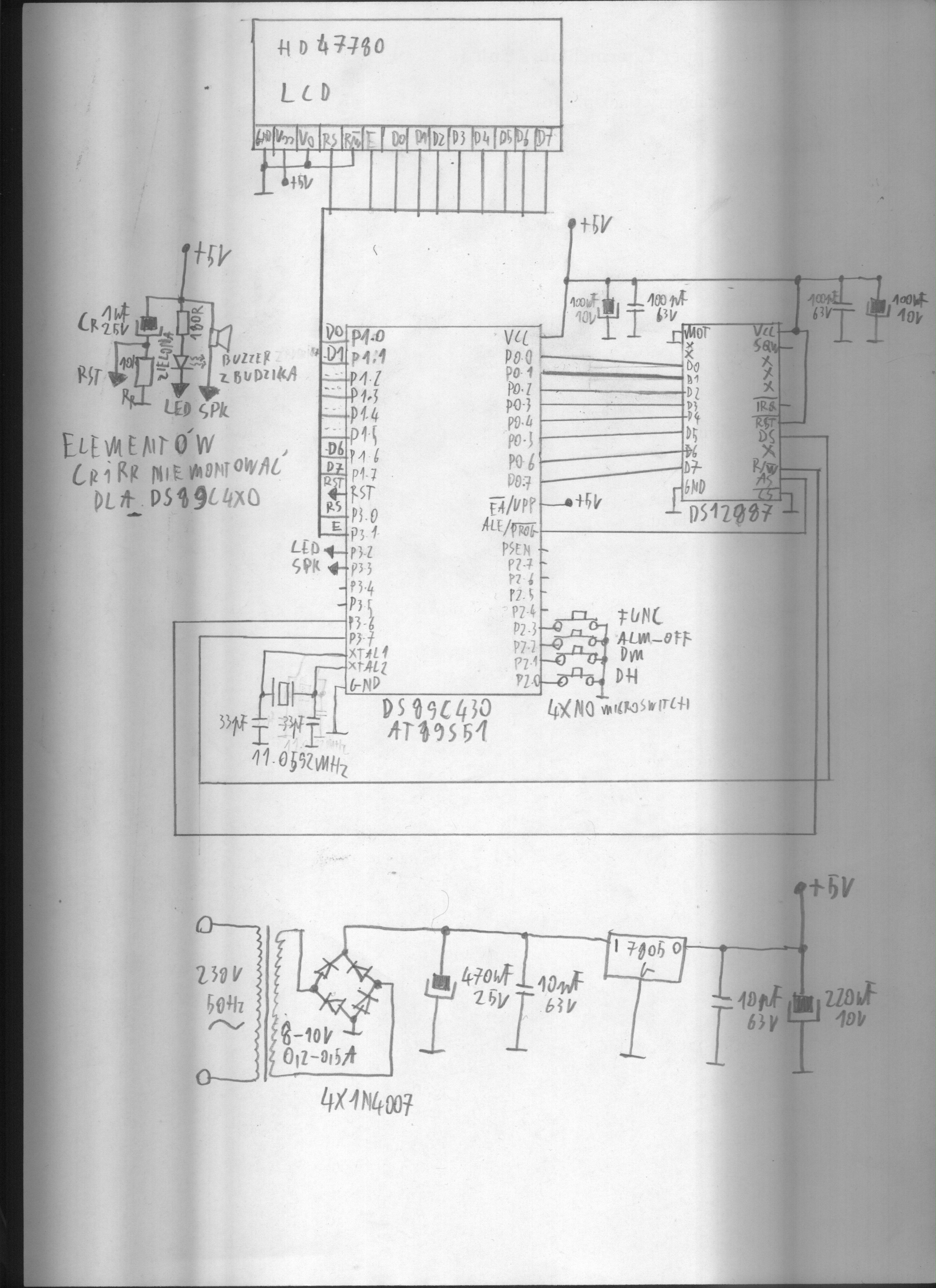 DS12887, C - Sprawdzony, działający kod do obsługi RTC