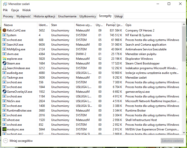 NT Kernel & System obciąża komputer po aktualizacji do Windows 10