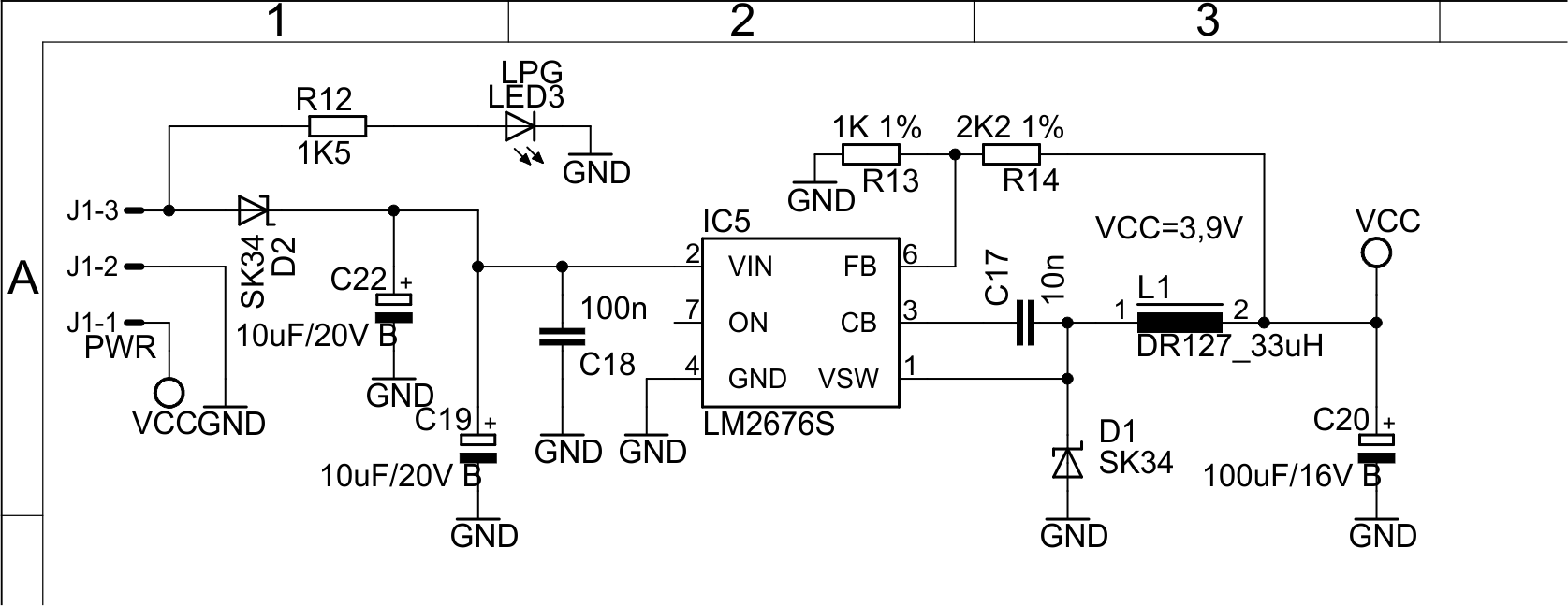 LM2676 - Poprawność projektu pcb dla przetwornicy LM2676