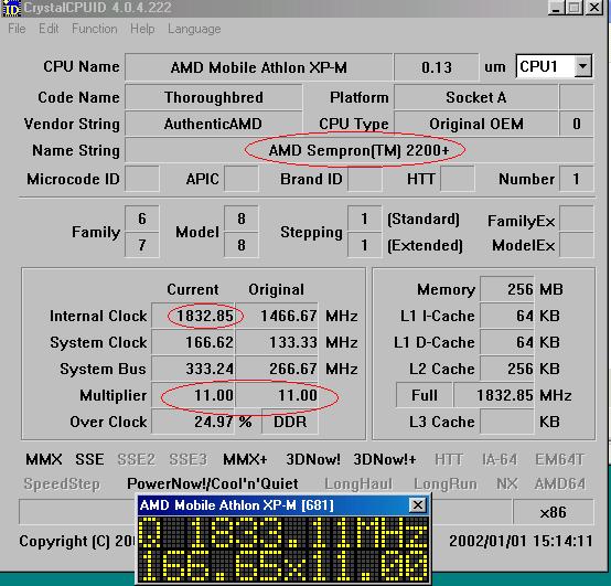 Sempron 2300+/1,557GHz Asus A7V880 - elektroda.pl