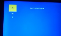 Sharp LC-32CHE5100E - the letter K in the yellow field on the screen
