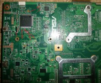 Asus X52J nie włącza się: pomiary rezystancji cewek i napięć na tranzystorach