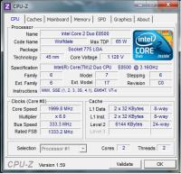 CPU-Z nie pokazuje 3.16GHz dla Intel Core 2 Duo E8500 na Asus P5QL PRO