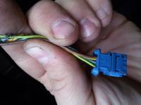 peugeot 308, niebieską wtyczka pod kierownica.. kolory, schemat..połączenie