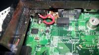 MSI GX 660 - Uszkodzona płyta główna, wypalone gniazdo zasilania