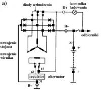 Rozpiska terminali regulatora alternatora Ix110 w Fiacie Uno