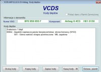 AUDI, 8P, 2003rok - wyłączenie Airbag poduszki czołowe lewa strona