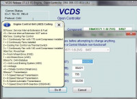 Seat Toledo '05 1.6 MPI - VCDS - niepoprawne kodowanie modułu silnika