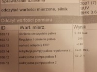 Audi Q7 3.6 FSI BHK - zbyt wysokie ciśnienie paliwa, błąd czujnika rozrządu