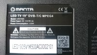 Manta LED1905 LED TV Not Working - 24V Mistake, Broken SMD, UD1 Fuse, TE.S506.EA67 Motherboard