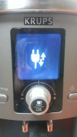 Krups EA8050 - the plug symbol on the display after setting the hour