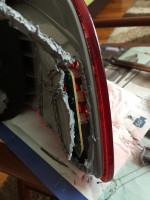 Bmw e92 coupe 2007 - Repair of the rear lamp, removing the plate from the led