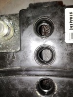 How much demineralized water should be added to the battery without scale?