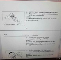 Toyota Yaris 1.0 (1SZ-FE) - Setting the variable camshaft timing wheel.