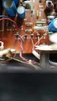 Interior of an old Polish radio receiver UNITRA Sniezka R-207