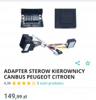 Peugeot 407 2005 - Instalacja 2 dinowego radia z Androidem i sterowaniem z kierownicy
