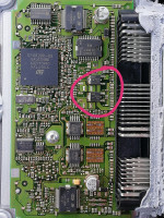 Lokalizacja tranzystorów kontrolerów cewki zapłonowej w Sterowniku Magnet Marelli Iaw 6lp1.12