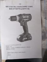 Wkrętarka 18 V Li-ion 2,0 Ah XT102770 (LCD777-1S) – pytanie o kontroler