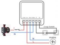 Simple remote control via cable or radio on/off for the central heating pump.