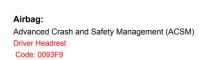 BMW E61 Seat belt and airbag error - Seat belt and cushion error, airbag 93f9