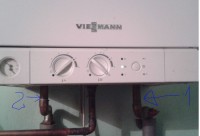 Vitopend 100 WH1B gaśnie po 1-2 min, czerwona lampka nie świeci, rurki ciepła/zimna