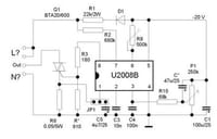 Parkside PHKS1350E4 circular saw: Identify 8-pin IC on controller PCB (not U2008B)