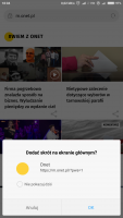 xiaomi mi max2 - Fabryczna przegladarka i pojawiajacy sie komunikat o dodawaniu