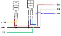 Jak obniżyć napięcie zasilacza symetrycznego z ±35 V do ±15 V?