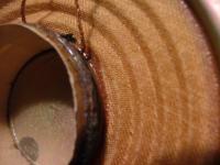 GDN 25 40/3 - pozostalosci kleju i starej membrany na cewce