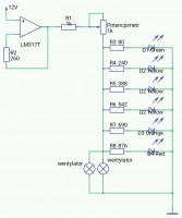 Sterowanie 2 wentylatorami z potencjometrem i diodami LED