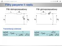 Jak wyznaczyć odpowiedź skokową i impulsową filtrów RLC z L=10mH, R=900Ω, C=0,1µF?