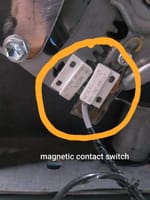 DC motor continuously running forward and reverse with control of magnetic reed switch