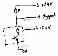 Jak podłączyć czujnik zalania PNP/NPN do karty Siemens ET200S 6ES7 131-4BD01-0AA0?