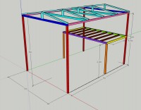 Garage made of steel profiles and sandwich panels - calculations.
