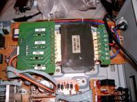 Amplituner JVC-RX5042 z uszkodzonym przedwzmacniaczem