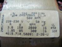  Type 20572665 - 150W Motor Connection: Identifying Capacitor Terminals & Appropriate RPMs