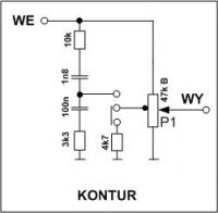 Przedwzmacniacz barwa tonu +kontur+płytka