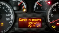 Grande Punto Dashboard Display Shows Coupon Invalid with Service Key Icon