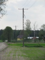 What is the arrangement of the LV overhead line, what is the designation of the 